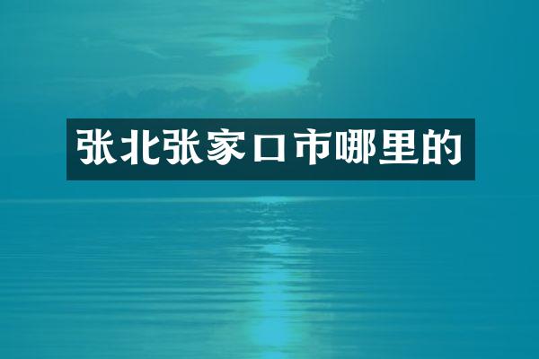 张北张家口市哪里的