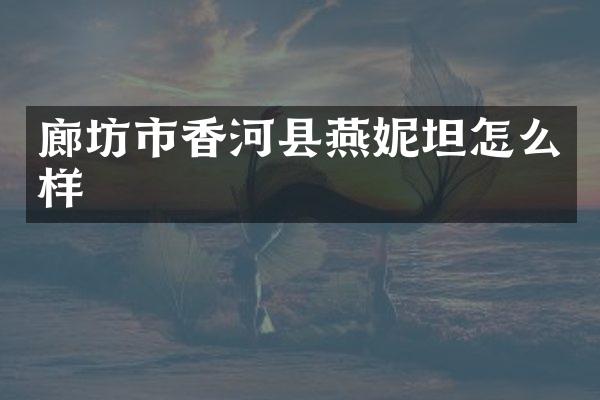 廊坊市香河县燕妮坦怎么样