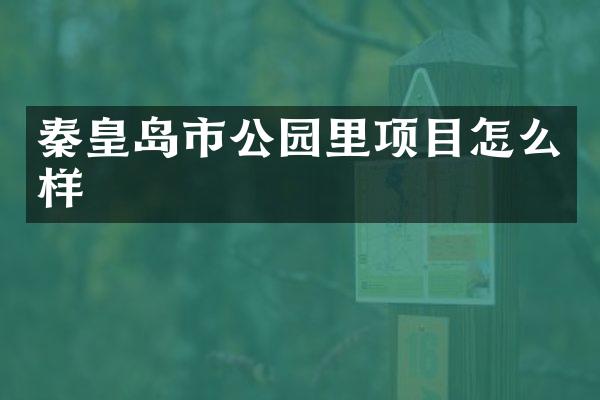 秦皇岛市公园里项目怎么样
