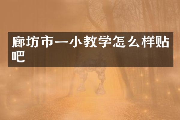 廊坊市一小教学怎么样贴吧