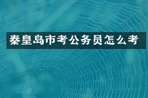 秦皇岛市考公务员怎么考