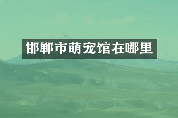 邯郸市萌宠馆在哪里