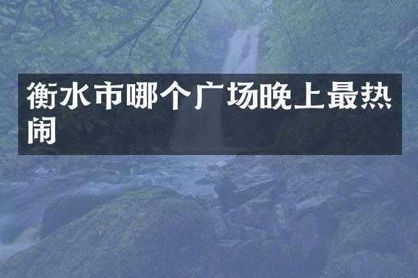 衡水市哪个广场晚上最热闹