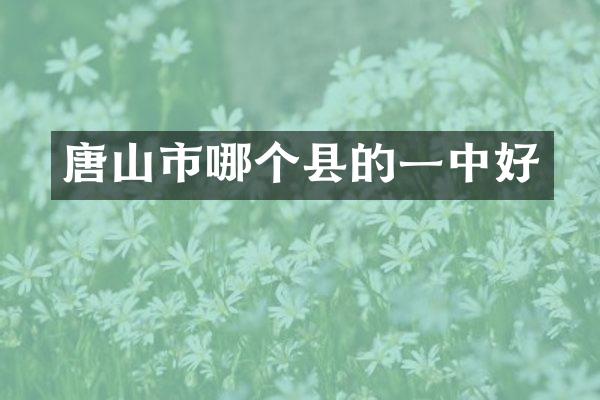 唐山市哪个县的一中好