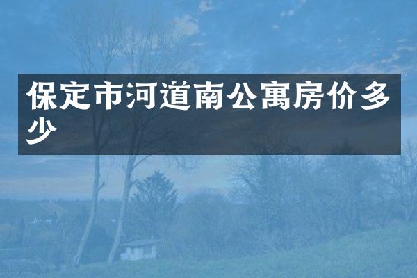 保定市河道南公寓房价多少