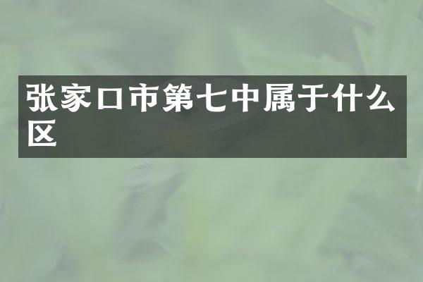 张家口市第七中属于什么区