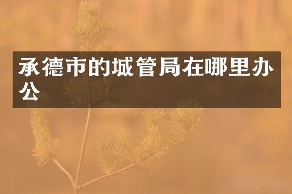承德市的城管局在哪里办公