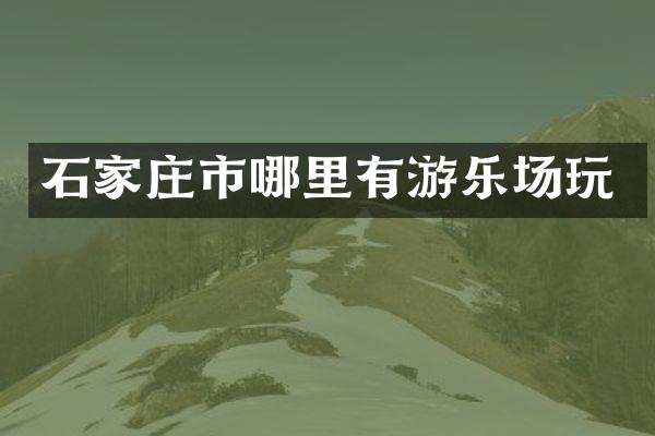 石家庄市哪里有游乐场玩