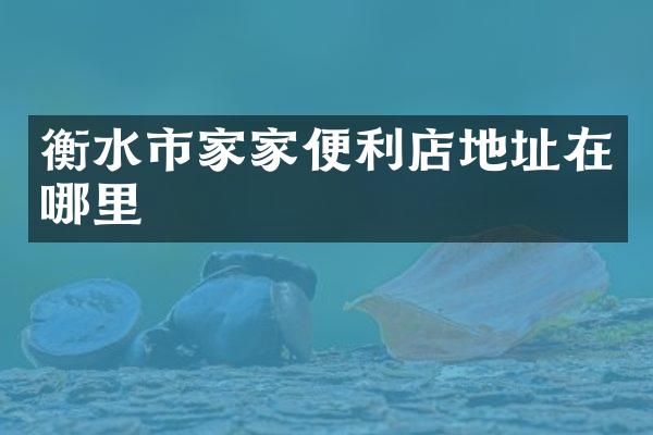 衡水市家家便利店地址在哪里