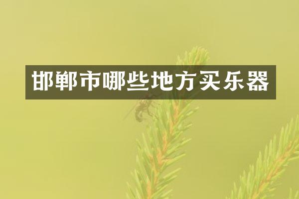 邯郸市哪些地方买乐器