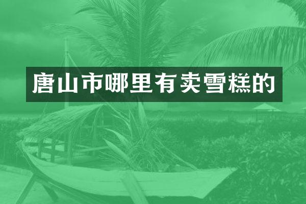 唐山市哪里有卖雪糕的