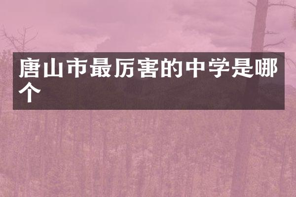 唐山市最厉害的中学是哪个