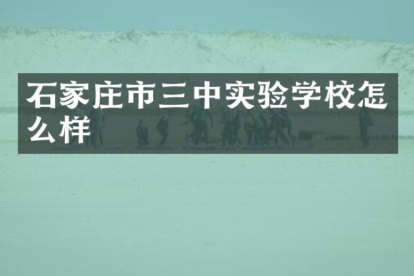 石家庄市三中实验学校怎么样