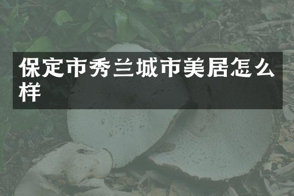 保定市秀兰城市美居怎么样