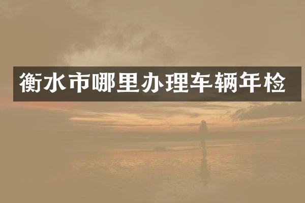 衡水市哪里办理车辆年检