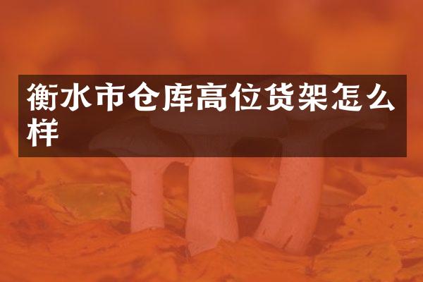 衡水市仓库高位货架怎么样