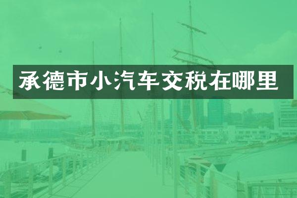 承德市小汽车交税在哪里