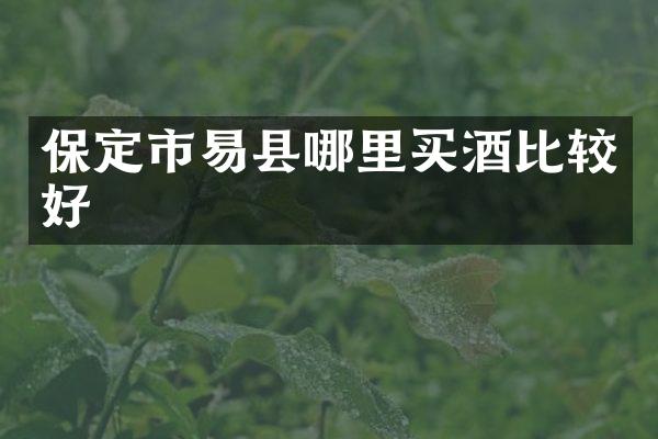 保定市易县哪里买酒比较好