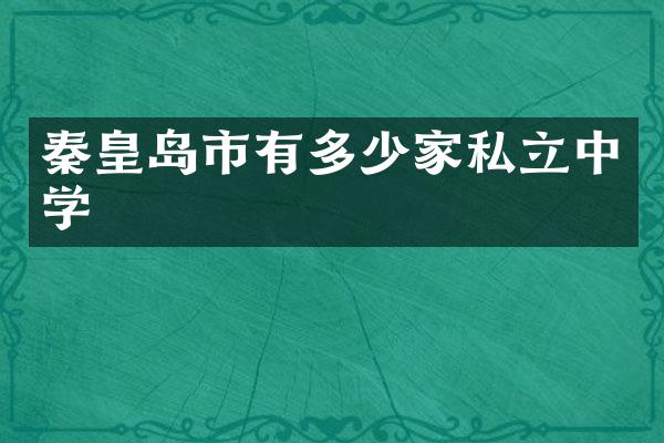 秦皇岛市有多少家私立中学