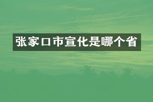 张家口市宣化是哪个省