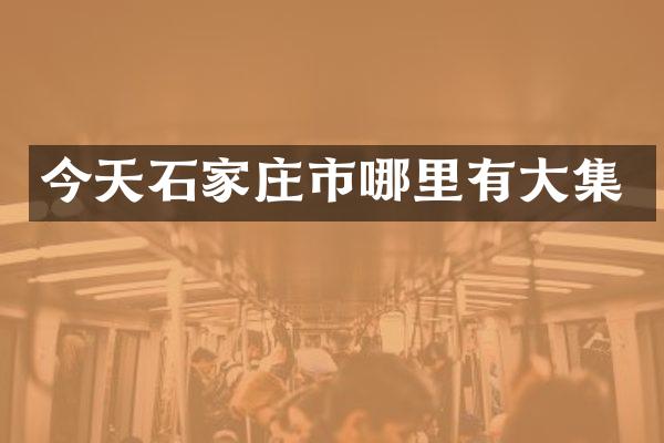 今天石家庄市哪里有大集