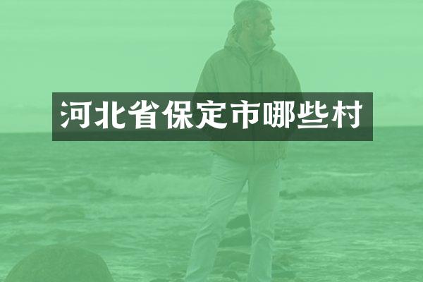 河北省保定市哪些村