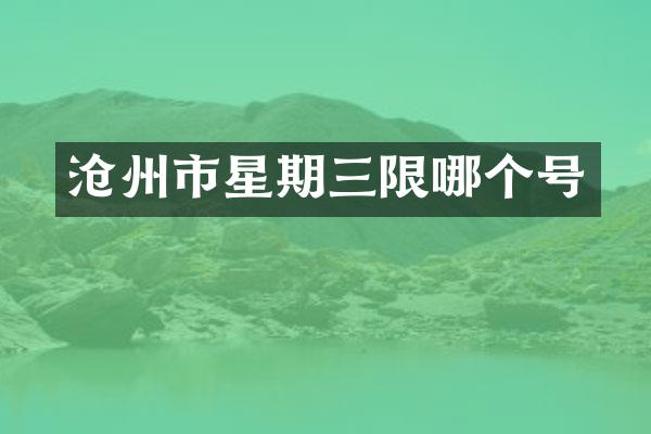 沧州市星期三限哪个号