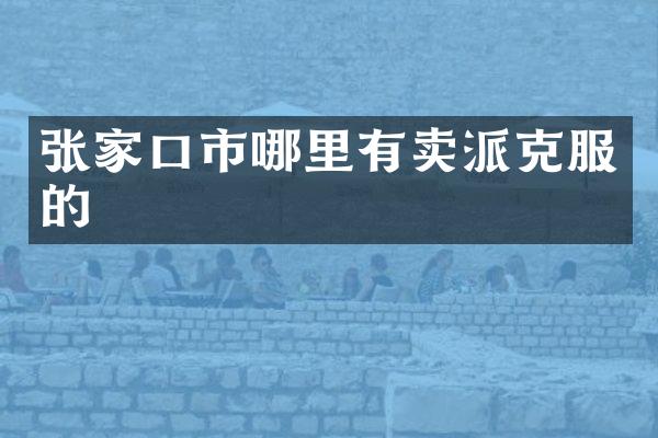 张家口市哪里有卖派克服的