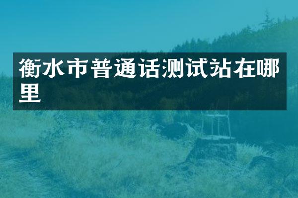衡水市普通话测试站在哪里