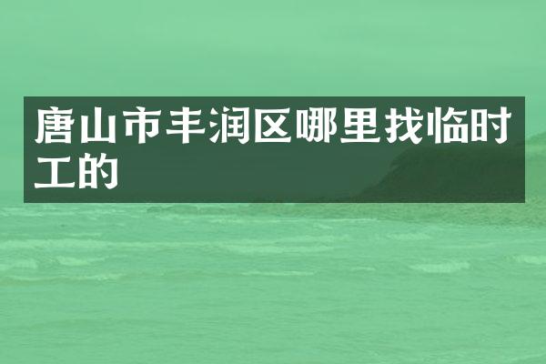 唐山市丰润区哪里找临时工的