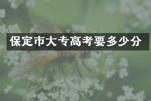 保定市大专高考要多少分