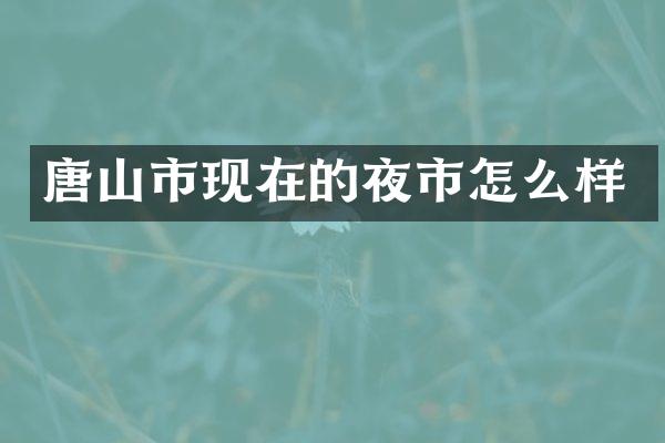 唐山市现在的夜市怎么样