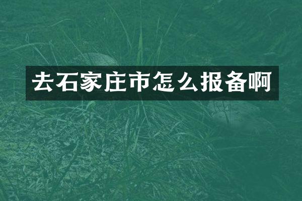 去石家庄市怎么报备啊