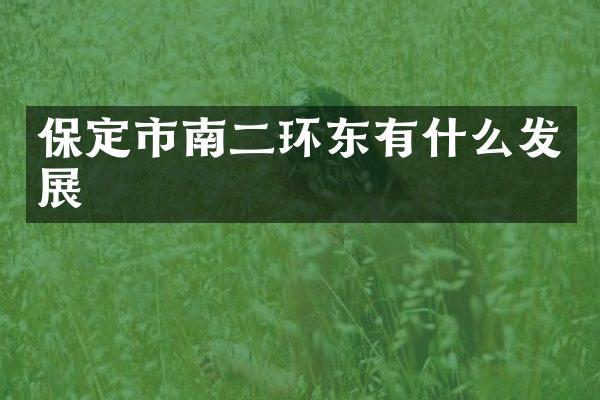 保定市南二环东有什么发展