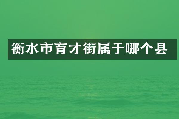 衡水市育才街属于哪个县