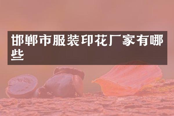 邯郸市服装印花厂家有哪些