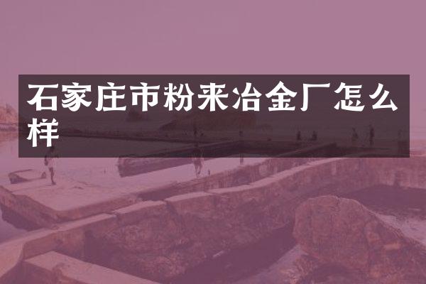 石家庄市粉来冶金厂怎么样