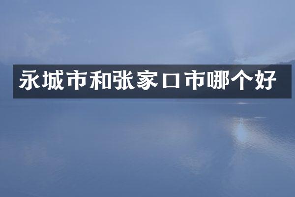 永城市和张家口市哪个好