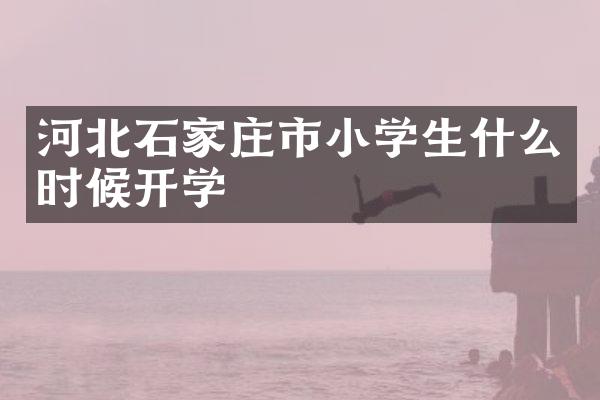 河北石家庄市小学生什么时候开学
