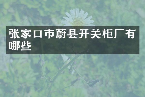 张家口市蔚县开关柜厂有哪些