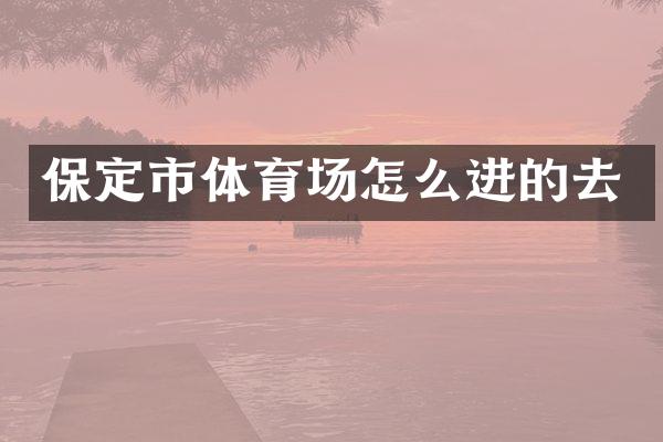 保定市体育场怎么进的去