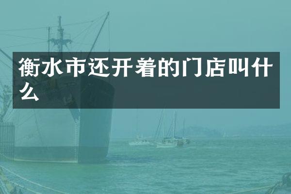 衡水市还开着的门店叫什么