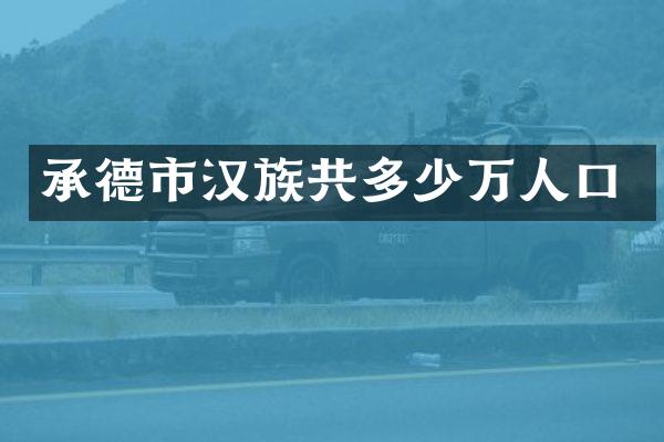 承德市汉族共多少万人口