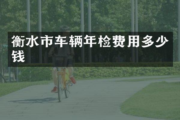 衡水市车辆年检费用多少钱