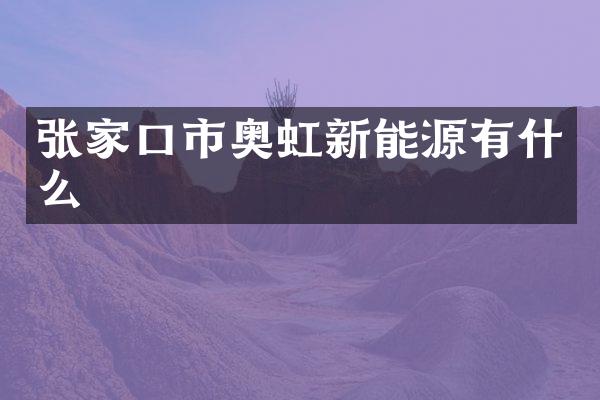 张家口市奥虹新能源有什么