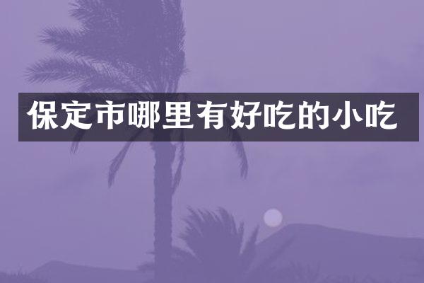 保定市哪里有好吃的小吃