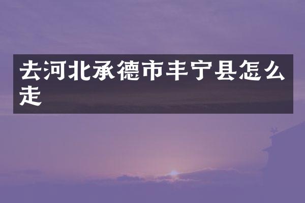 去河北承德市丰宁县怎么走