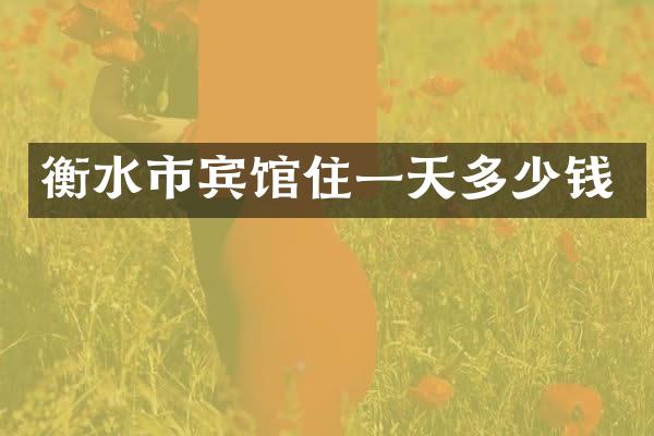 衡水市宾馆住一天多少钱