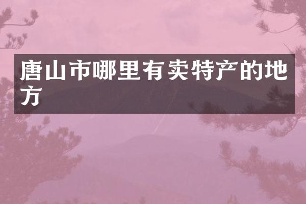 唐山市哪里有卖特产的地方