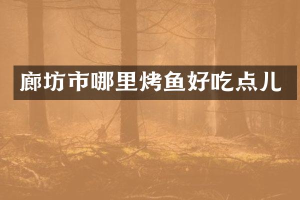 廊坊市哪里烤鱼好吃点儿